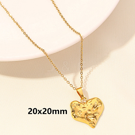 Stainless Steel Heart-Shaped Necklace Jewelry Luxury DIY Accessories PVD Vacuum Plating ZC7092-12-1