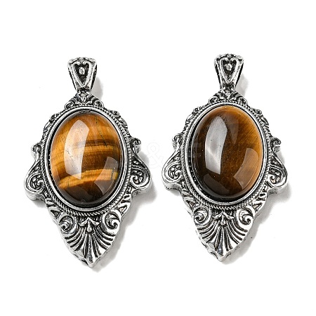 Natural Tiger Eye Big Pendants G-Z050-03B-1