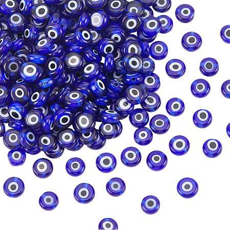Handmade Evil Eye Lampwork Beads Strands LAMP-PA0001-50B-1