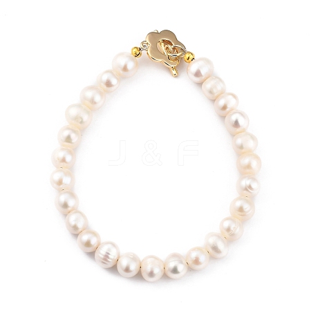 Natural Cultured Freshwater Pearl Beaded Bracelets BJEW-JB05434-02-1