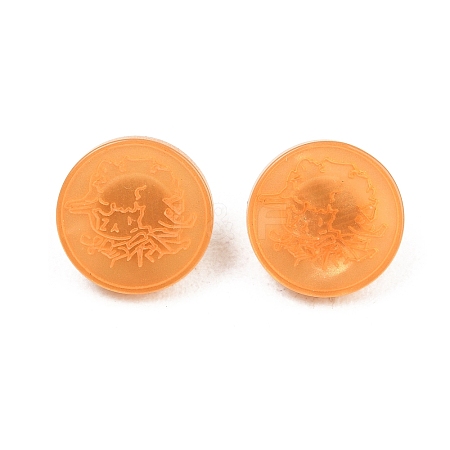 1-Hole Resin Alloy Shank Buttons FIND-B065-03G-05-1