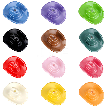 60Pcs 12 Colors Opaque Acrylic Beads OACR-PA0001-64-1