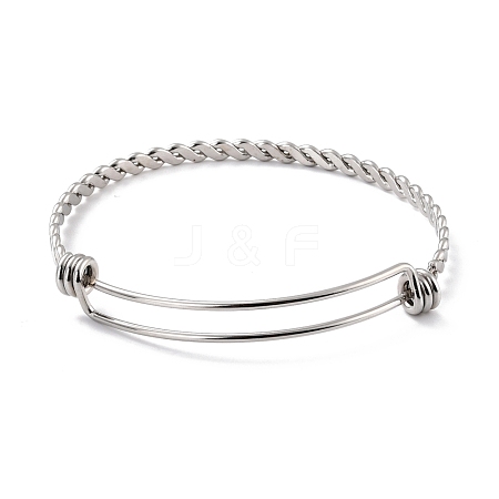 Non-Tarnish 304 Stainless Steel Expandable Bangle for Girl Women BJEW-C003-02P-1