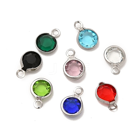 304 Stainless Steel with Glass Charms STAS-G305-11P-1