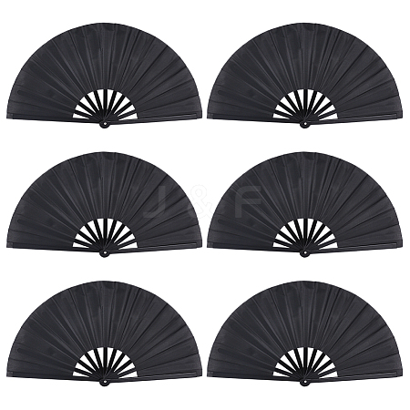 Oxford Cloth & Plastic Folding Fan AJEW-WH0696-500B-1