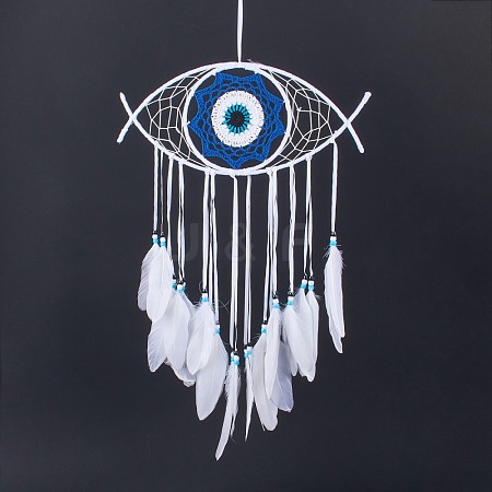 Creative Evil Eyes Dream-catching Decoration Pendant HJEW-K034-02-1