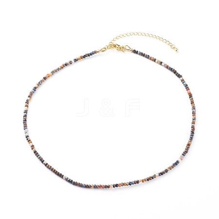 Rondelle Natural Pietersite Beaded Necklaces NJEW-JN03404-06-1