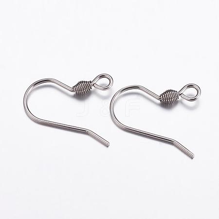Tarnish Resistant 304 Stainless Steel Earring Hooks STAS-K146-034-15x15mm-1