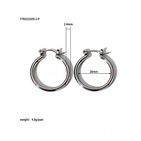 Stainless Steel Hoop Earrings SQ4494-4-1