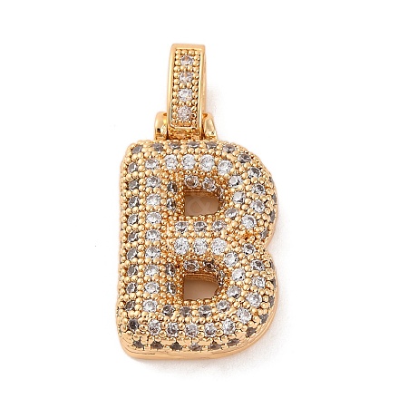 Brass Micro Pave Cubic Zirconia Pendants KK-C076-29B-G01-1