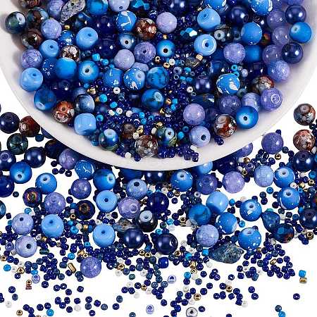 2 Bag Glass Round Beads Set JX547M-1