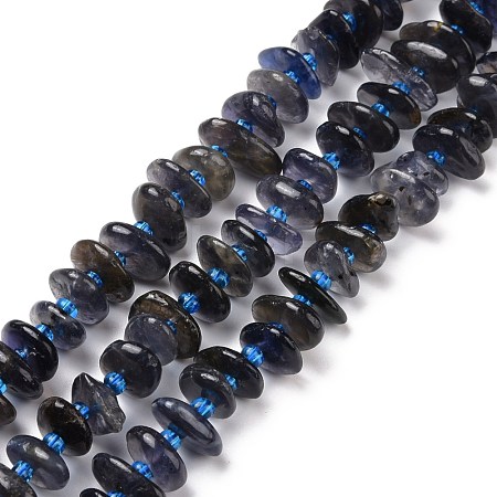 Natural Iolite Beads Strands G-D480-A07-1