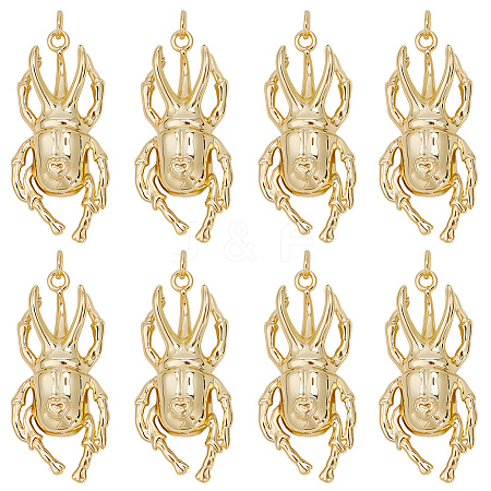 10Pcs Brass Pendants KK-BBC0021-61-1