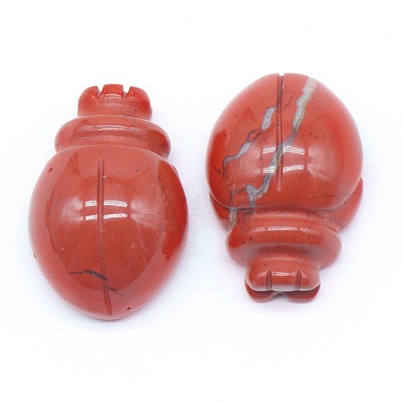 Natural Red Jasper Carved Healing Beetle Figurines PW-WG28176-01-1