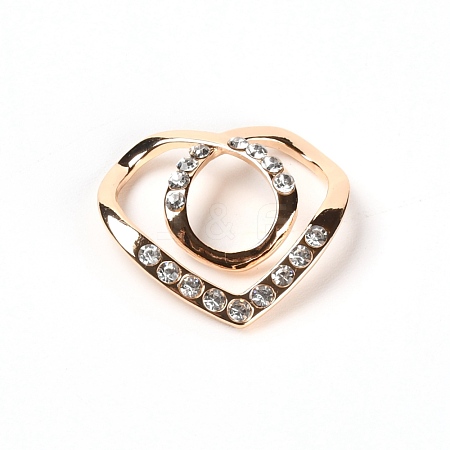 Heart Alloy Buckles JEWB-WH0014-18KCG-1