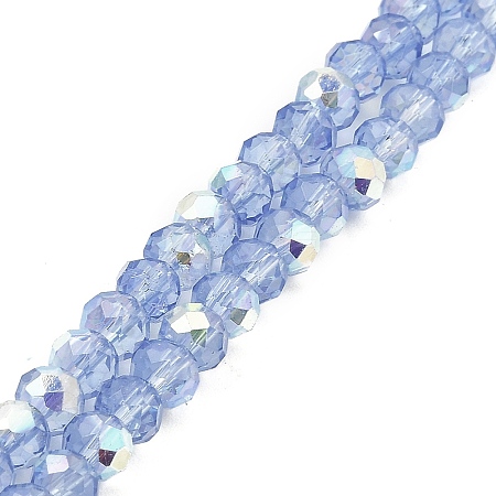 Baking Painted Transparent Glass Beads Strands DGLA-A034-J6mm-B09-1