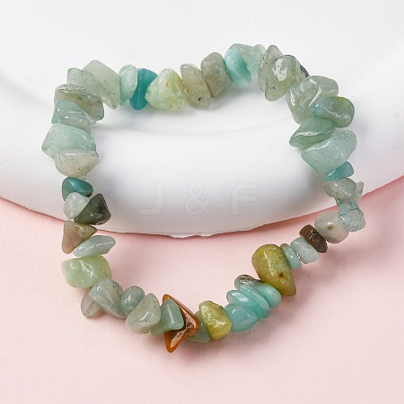 Natural Amazonite Stretch Bracelets BJEW-JB03681-06-1