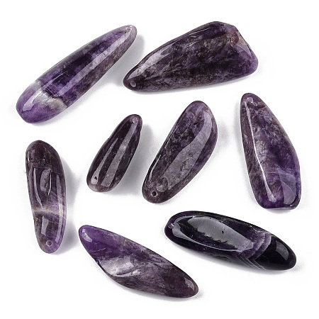 Natural Amethyst Big Pendants G-T130-15-1