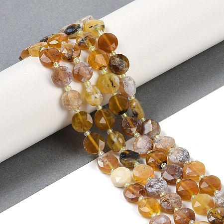 Natural Yellow Opal Beads Strands G-C116-A82-01-1