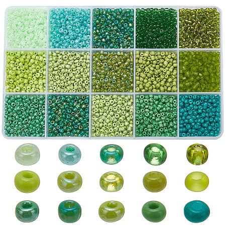 ARRICRAFT 180G 15 Style 8/0 Glass Round Seed Beads SEED-AR0001-19-1