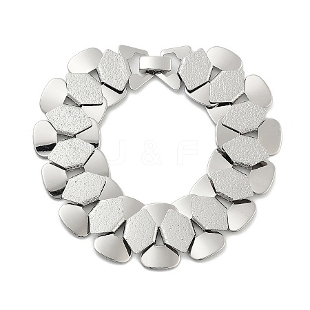 Non-Tarnish 304 Stainless Steel Rhombus Link Chain Bracelets for Women Men BJEW-Q343-02P-1