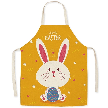 Cute Easter Rabbit Pattern Polyester Sleeveless Apron PW-WG98916-22-1