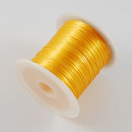 Orange Stretch Elastic Beading Wire String X-EW-S002-13-1