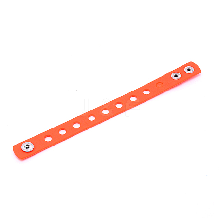 Kids Silicone Cord Bracelets LS-BJEW-WH0011-02L-1