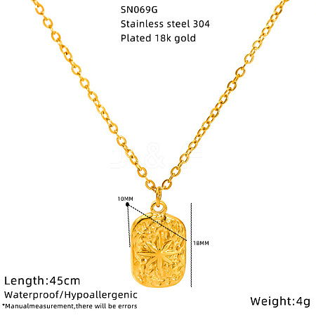 304 Stainless Steel Pendant Necklaces for Women WGBBDC7-03-1