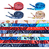 4 Pairs 4 Colors Flower Pattern Polyester Shoelaces FIND-TA0010-30-2