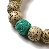 Synthetic Turquoise & Moon and Star Bodhi Beaded Stretch Bracelets BJEW-B080-12-3