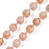 Natural Sunstone Beads Strands G-O201B-123F-2