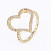 Brass Micro Pave Cubic Zirconia Finger Rings RJEW-E145-16G-17mm-2
