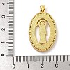 Rack Plating Brass Micro Pave Cubic Zirconia Pendants KK-I718-09G-B-2