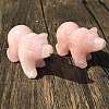 Natural Rose Quartz Carved Bear Figurines PW-WG946CB-01-2