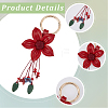 Leather and Alloy Keychain HJEW-WH20022-04A-03-5