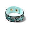 Faux Suede Snap Cord Bracelet LS-BJEW-F428-14-4