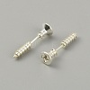 304 Stainless Steel Screw Shape Front Back Stud Earrings STAS-WH0061-23S-2