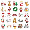 50Pcs Christmas PVC Self Adhesive Stickers XMAS-PW0001-194-2