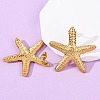 304 Stainless Steel Starfish Stud Earrings EJEW-Z135-02G-03-3