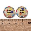 4-Hole Printed Opaque Resin Buttons RE-CBAB147-19-3