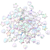 100Pcs 2 Styles  Transparent Acrylic Beads OACR-SC0002-41B-1