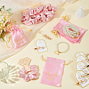 Glass Pearl Bracelets and Hair Tie and Acrylic Alligator Hair Clips Sets SJEW-OC00001-4