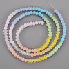 7 Colors Frosted Glass Beads Strands LS-FGLA-T002-01A-1