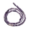Natural Lepidolite/Purple Mica Stone Beads Strands G-F247-45-4