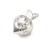 Brass Micro Pave Cubic Zirconia Pendants KK-L229-001P-07-2