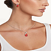 Alloy Rhinestone Pendant Necklace & Stud Earring Sets SJEW-LP0001-46B-1