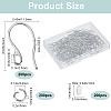 SOFPLATE 200Pcs 304 Stainless Steel Earring Hooks DIY-SP0001-01-2