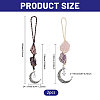 2Pcs 2 Styles Nuggets Natural Amethyst & Rose Quartz Hanging Suncatchers AJEW-GL0003-32-2