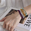 Electroplate Transparent Glass Beads Strands EGLA-LT0001-02B-4
